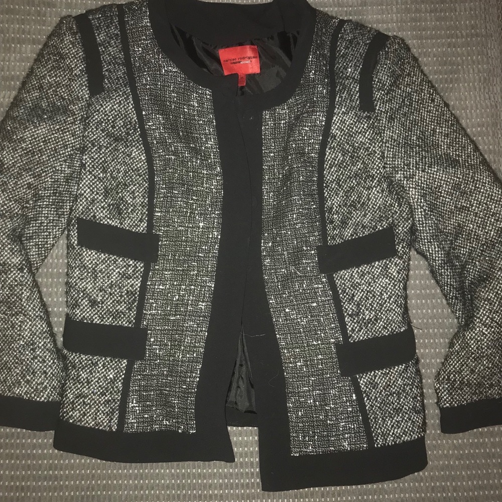 Narcissi Rodriguez Blazer Black Tweed